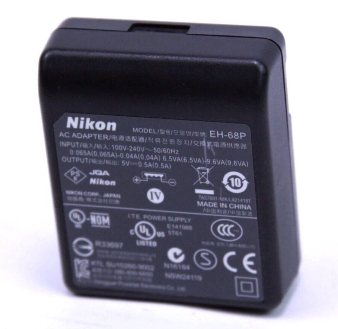 Genuine OEM Nikon EH-68P AC Power Adapter Charger For Coolpix Camera S3100 S4100