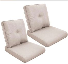 ArcoBay 4-Piece Outdoor Patio Chair Cushion Set – Beige – 22" x 25"