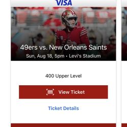 49ers Vs Saints Preseason  August 18 2024