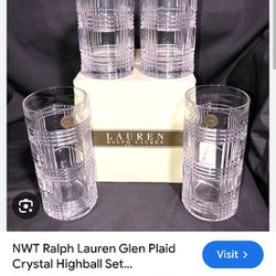 Ralph Lauren Glenn Plaid Crystal Set