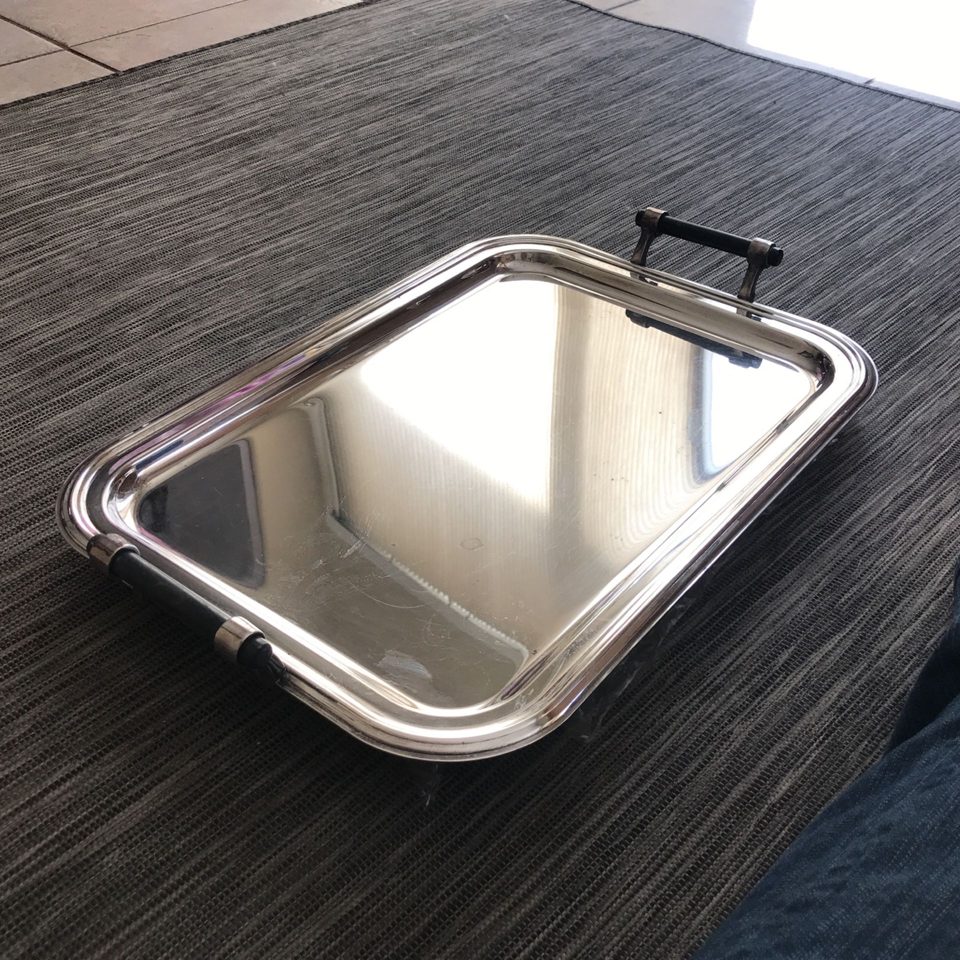 Large Silver Serving Tray