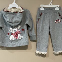 MonnaLisa Child’s 2 Pieces 101 Dalmatians Hoodie Set, Size 12 mo