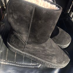 Black Ugg Style Boots Size 6.5ish