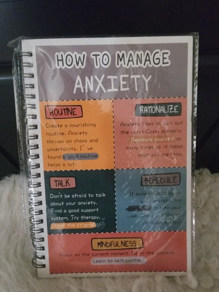 Brand New Spiral Portable Emotional Regulation Diary Stress Book Emotion Regulation Guide For Mental Health