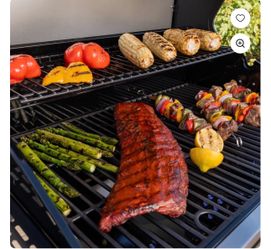 Grill Expert Grill, Parrilla de Gas Propano de 4 Quemadores con Mesa Lateral y Ruedas, Acero Inoxidable