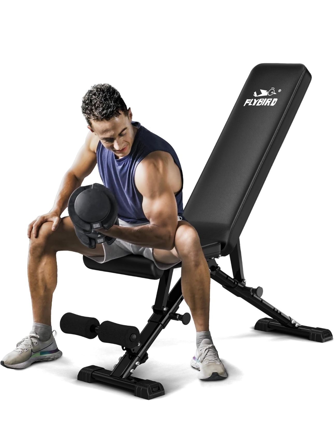 Weight Bench, Adjustable Strength Training Bench for Full Body Workout 