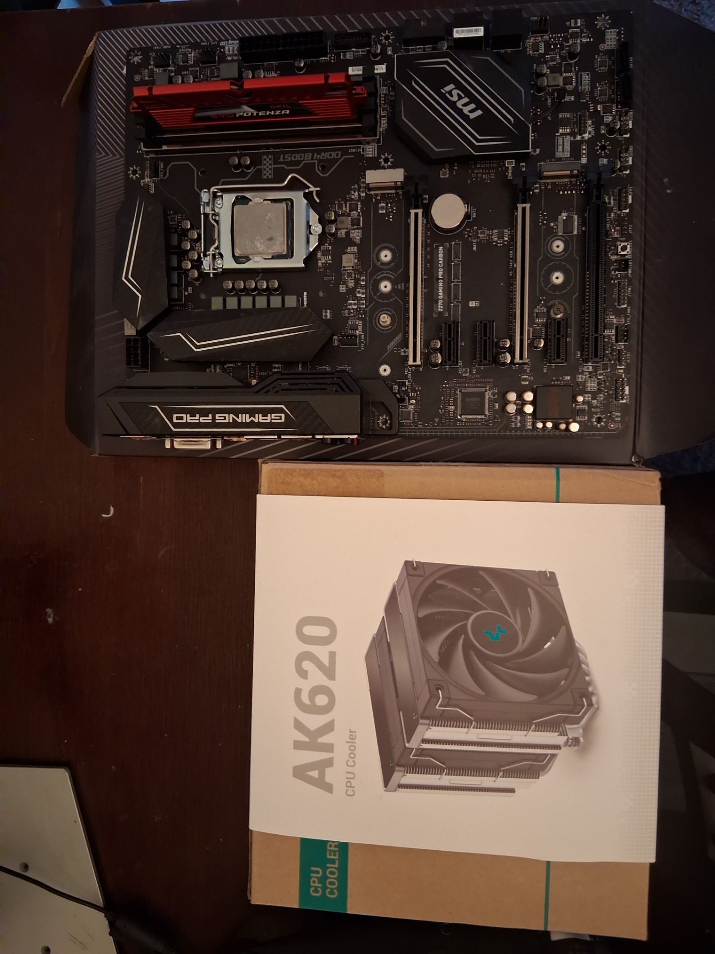 Cpu and motherboard combo