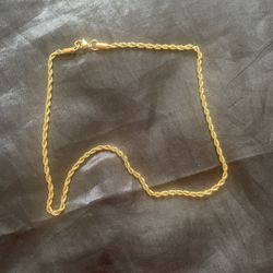 Gold Rope Chain Necklace 18-20 Inch, 2-3 mm