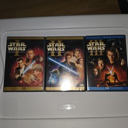 Star Wars 1 , 2, and 3 dvd bundle