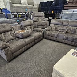 3 Pcs New Sofa, Love Seat & Chair $1199