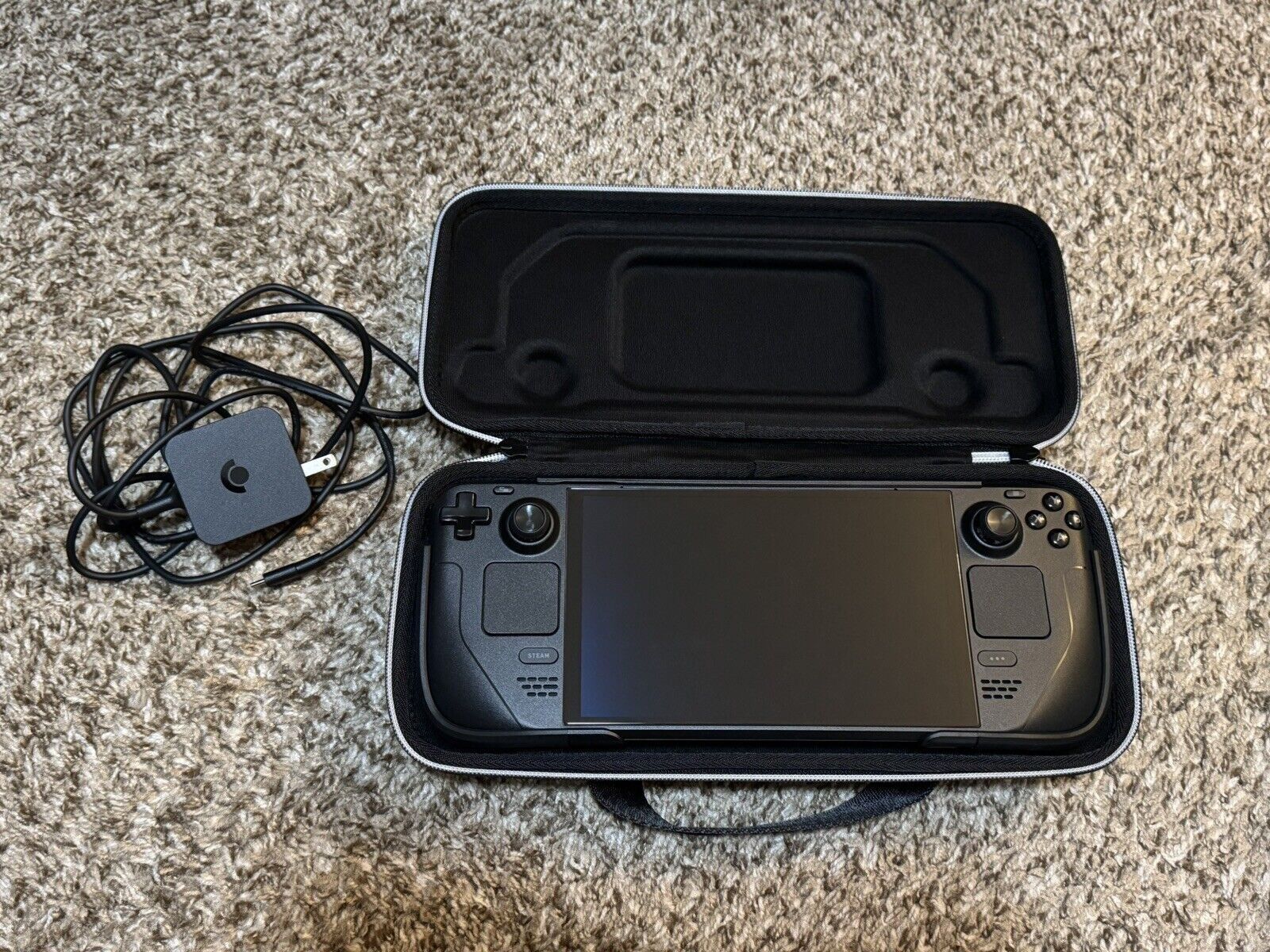 Valve Steam Deck OLED 512GB Black Handheld Console WITH CASE + SCREEN PROTECTOR!