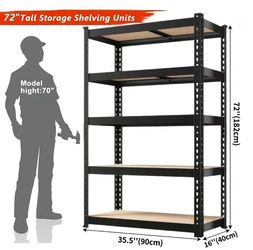 Heavy Duty 5 Tier Metal Shelving Unit