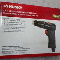New Husky H4310 90PSI 2000RPM 3/8" Keyed Chuck Reversible Drill pneumatic air tool mechanic shop