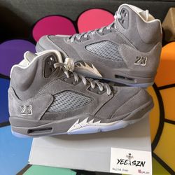 Nike Air Jordan 5 Wolf Grey Size 7Y 8.5, 9.5, 10, 10.5, 11, 12