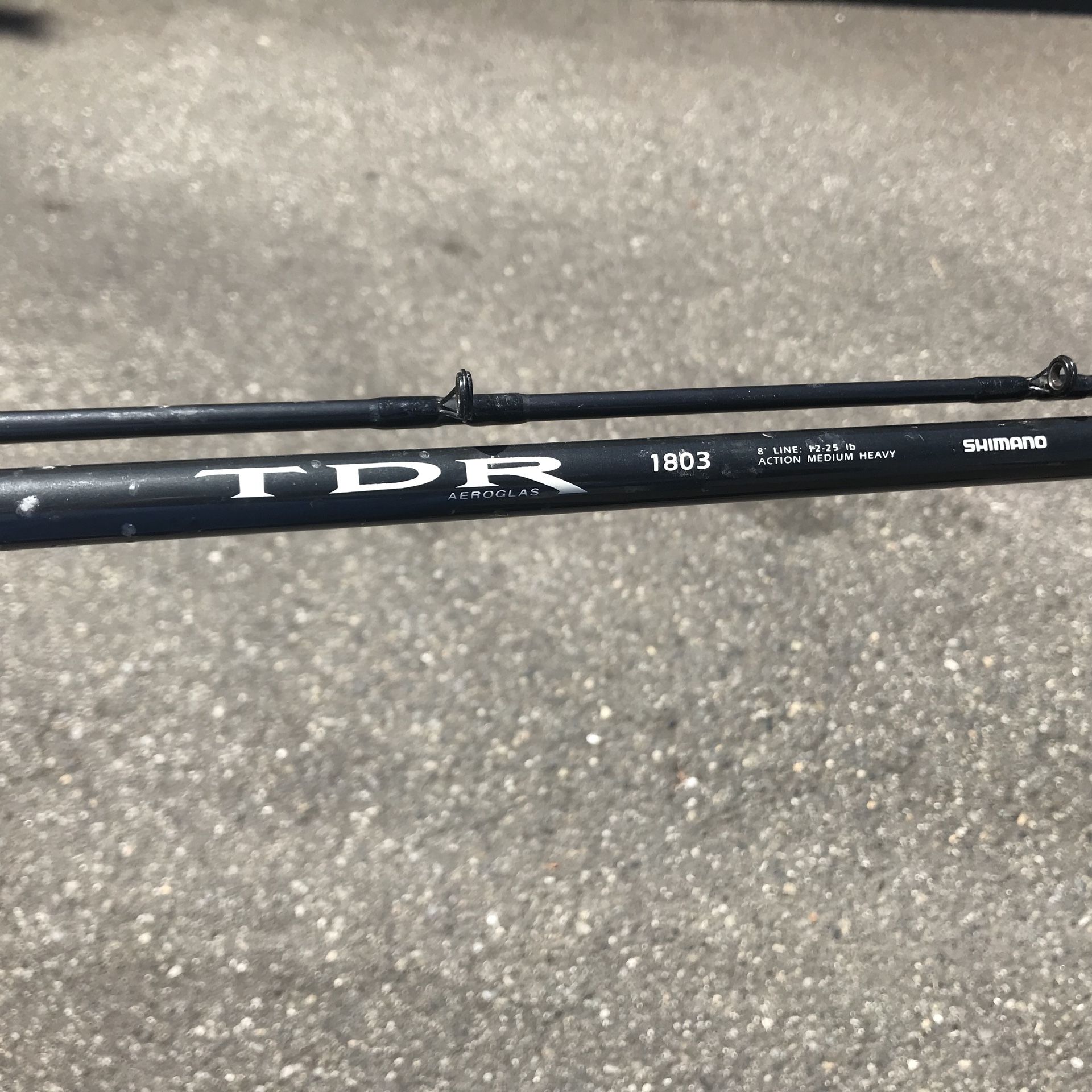 SHIMANO TDR AEROGLAS 1803 8’ 12-25lb ACTION MEDIUM HEAVY Salmon Steelhead halibut cod squid goldfish troll plunk drift surf toilet boat river