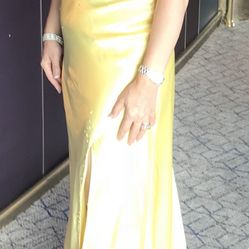 Yellow Long Maxi Formal Party Dress