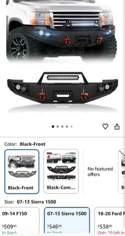 Sierra 1500 off road bumper with light bar