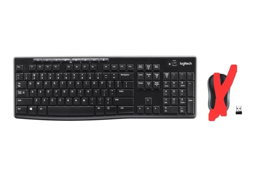 Logitech MK270 Wireless Keyboard for Windows, 2.4 GHz, 8 Multimedia Keys, PC, Laptop, Wireless Keyboard Compact- Black.

New in box 

**Mouse is NOT i