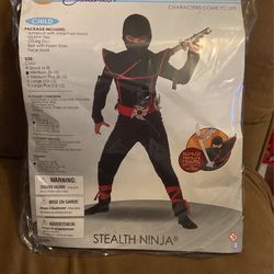 Stealth Ninja Costume - Size 8-10