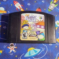 Rugrats In Paris Movie Nintendo 64 N64 Authentic Tested Saves Polished Pins 