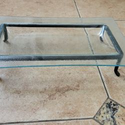 Decorative Glass And Metal Dish