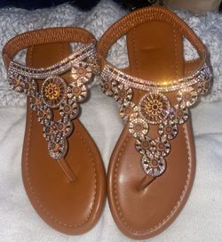 Brand New Jeweled Sandals Size 7