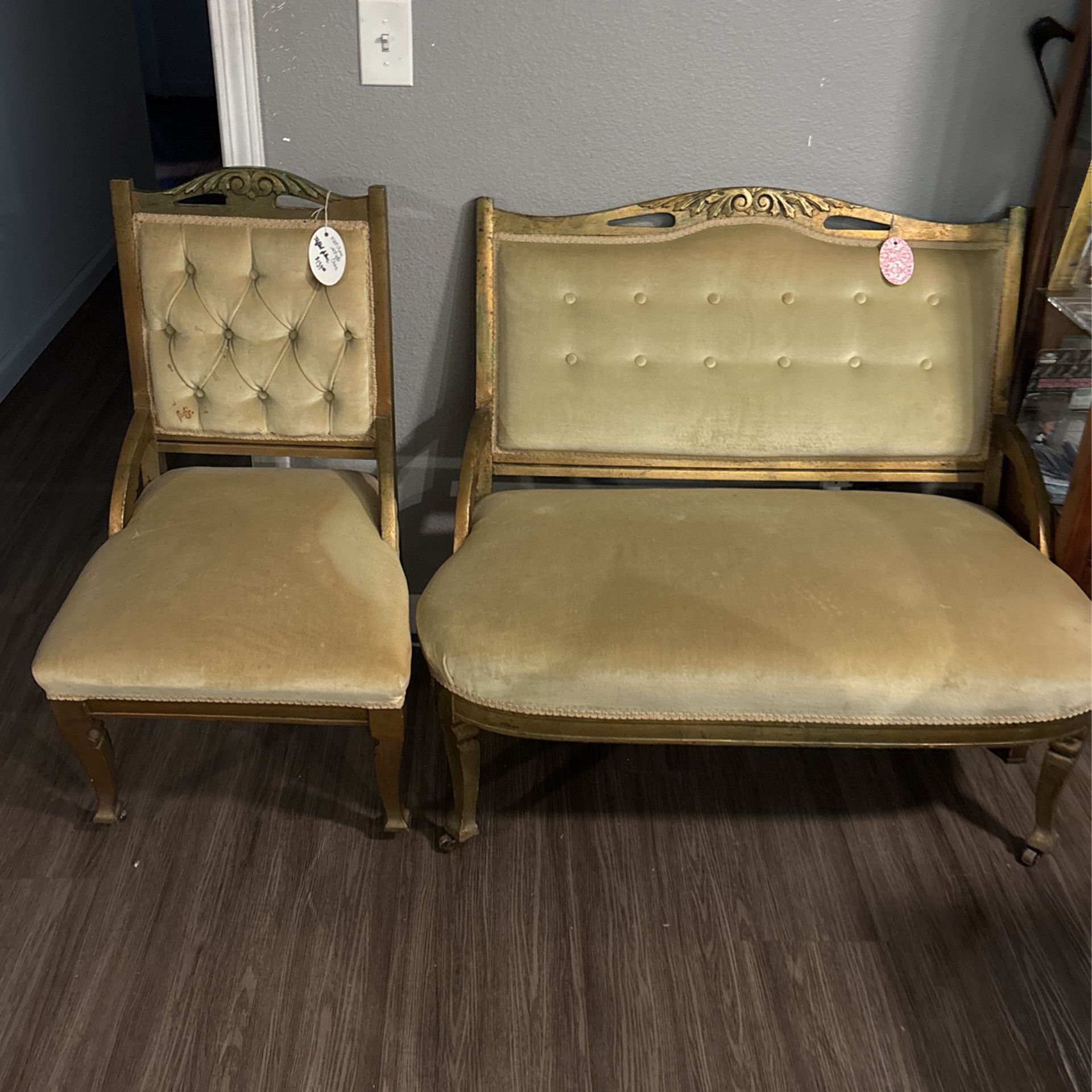 Beautiful Antique Chair And Settee 