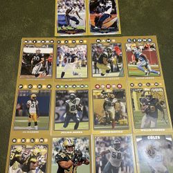 Lot of 14 Topps Gold Serial Numbered NFL Cards