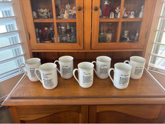 Norman Rockwell, coffee cup set