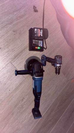 Hercules Cordless Angle Grinder, Drill, and Charger Set