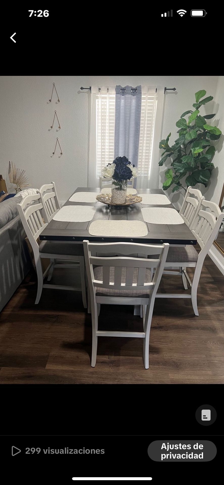Comedor Practicamente Nuevo 7 Piezas Extendible Tengo Muy Poco Con El