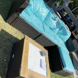 Patio Furniture Set Blue