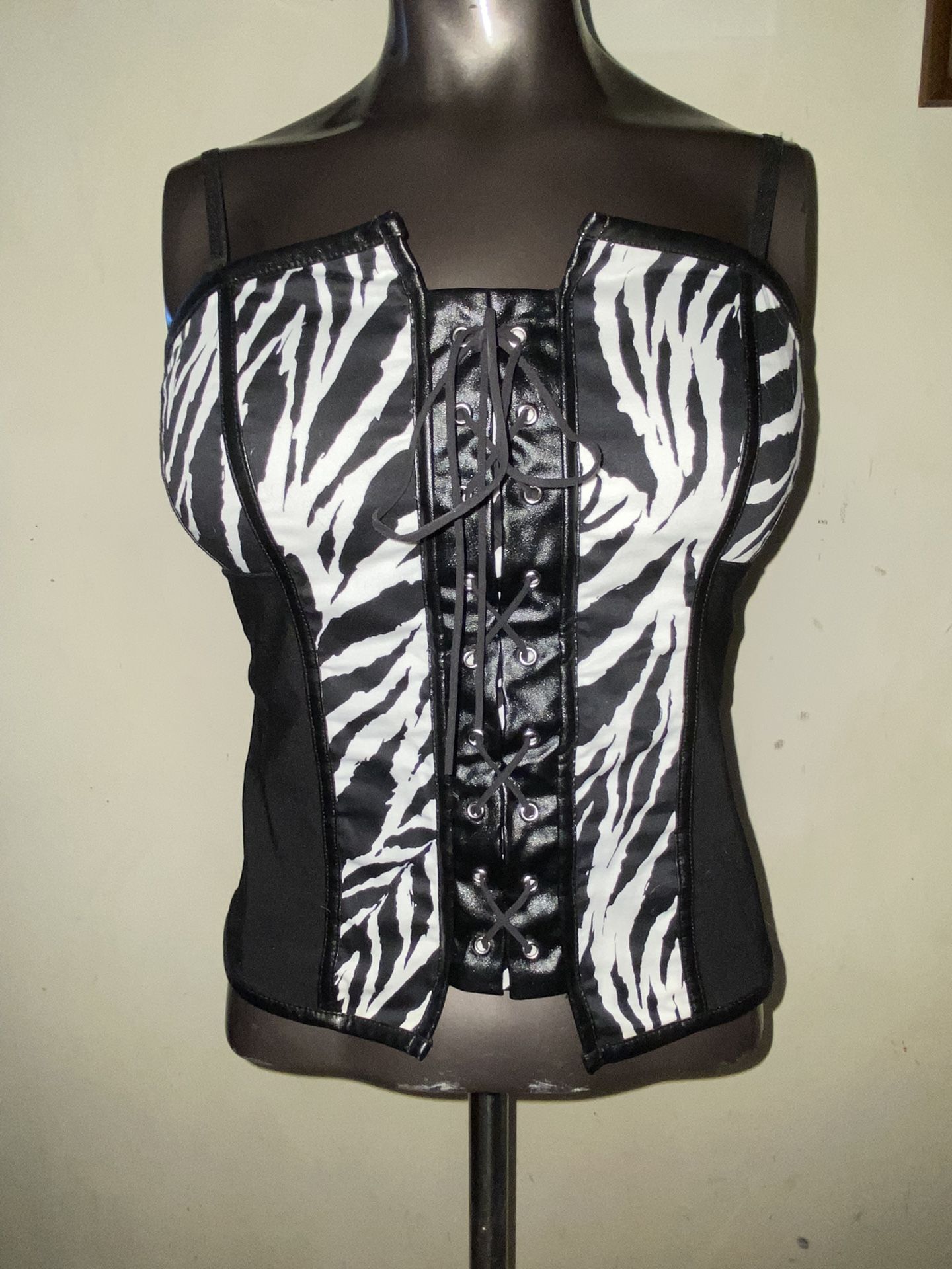 Zebra Print Corset Medium