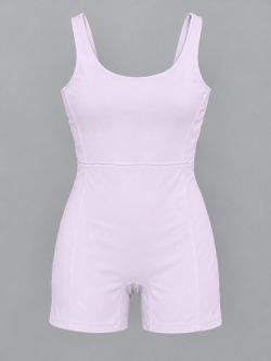 WILO Lilac Sleeveless Biker Short Romper