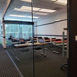 Glass Wall Panels – 8' x 4' Commercial Grade – Includes Door + Metal Track
