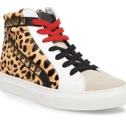 Steve Madden Leopard High-Top Sneakers – Women’s 6.5