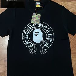 Black And White And White And Black Chrome Heart X Bape