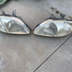 Headlights 99-00 Honda Civic Stanley Oem Coupe Ek