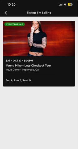 Young Miko Late Checkout Tour Concert Ticket