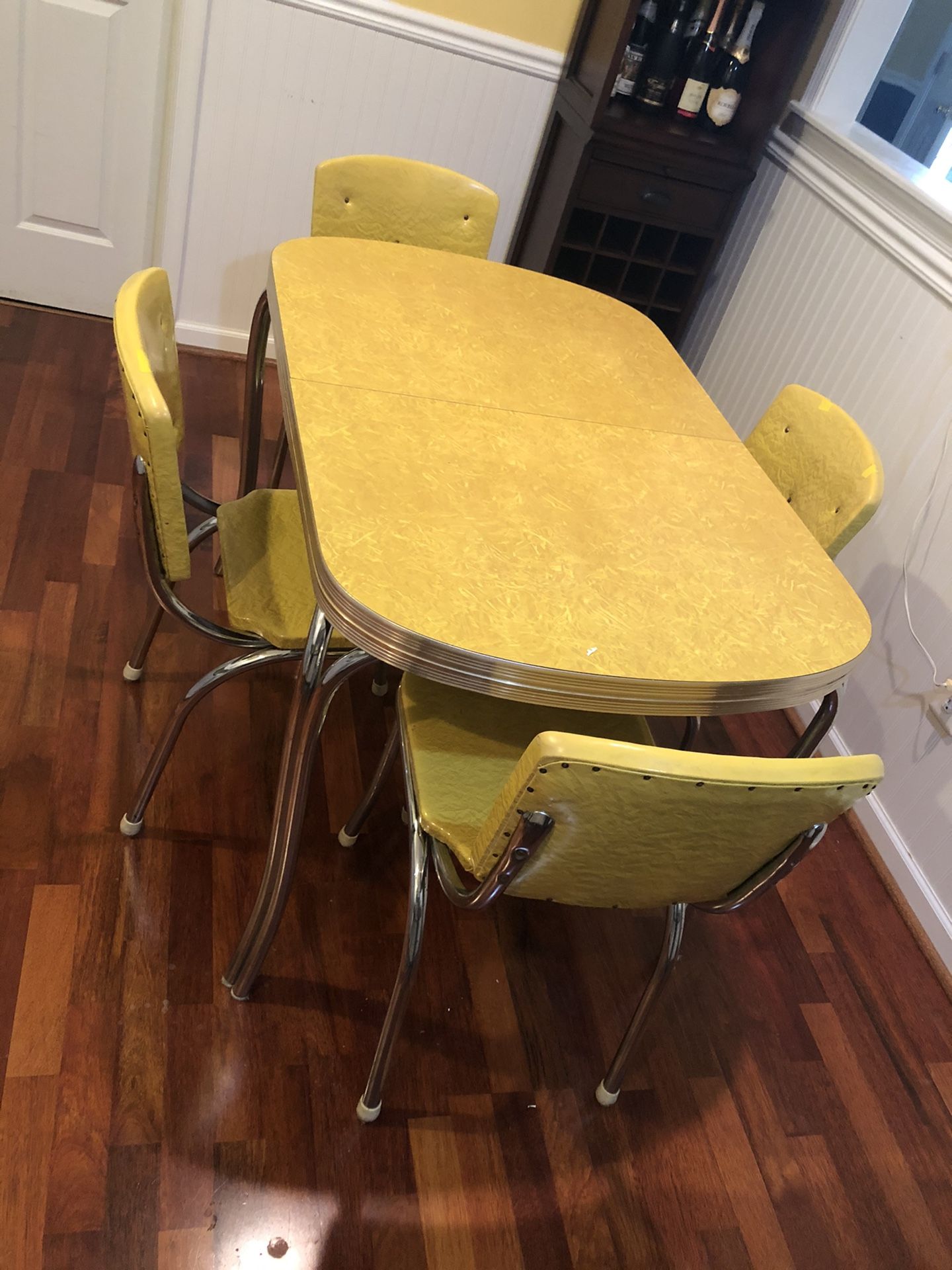 Retro vintage table with chairs