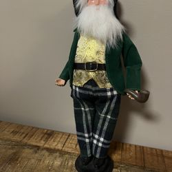 Irish Portrayed Leprechaun Santa Claus Figurine Sculpture Art Doll