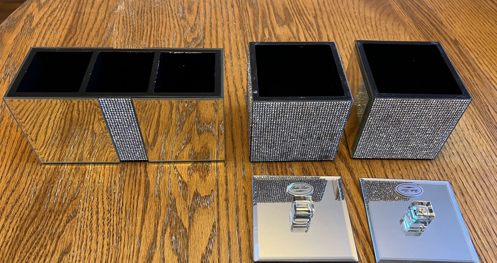 Glass Bathroom Accessory Set 