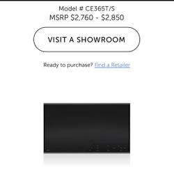 36" Transitional Electric Cooktop Model # CE365T/S MSRP $2,850