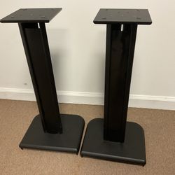 Speaker Stands, Pair- Black (H-24”/W-6”/D-6”)