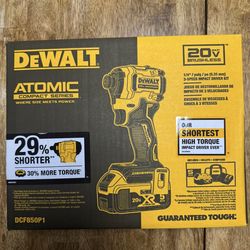 ATOMIC 20V MAX Lithium-Ion Cordless 1/4 in. Brushless Impact Driver Kit, 5 Ah Battery, Charger,