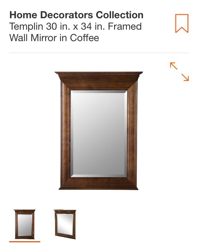 30 X 34 IN FRAMED WALL MIRROR