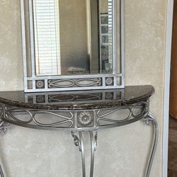 Half Round Console Table With Mirror