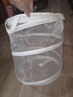 White Mesh Pop Up Hamper