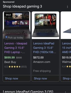 Lenovo Gaming Laptop Ideapad 3