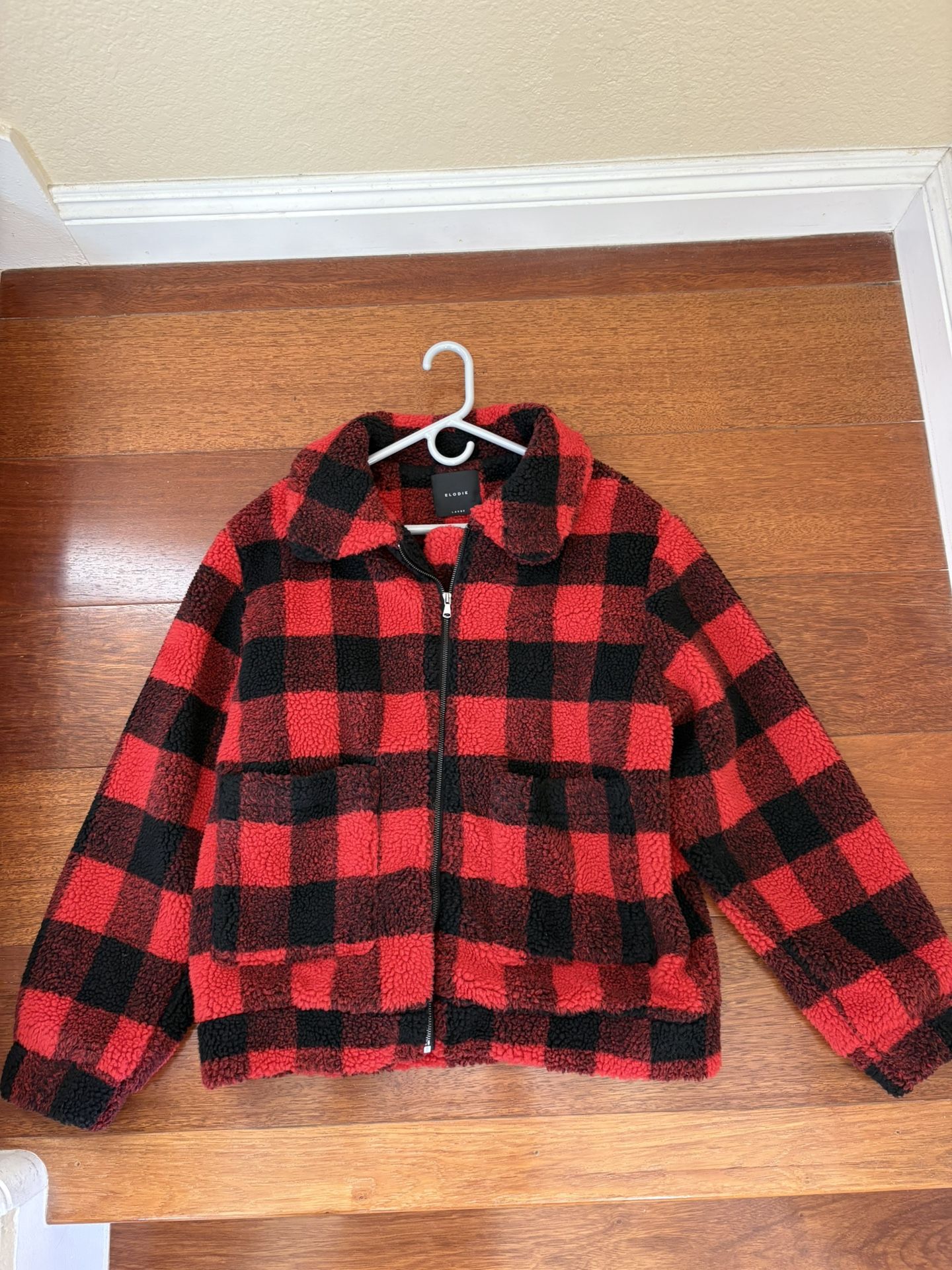 Women’s Sherpa Fleece Coat - Size L 